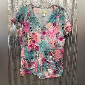 Koi/Print Scrub Top/Women's/Size Small